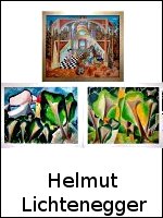 Helmut Lichtenegger – Irrwege im Tempel, Gelbes Haus & Bäume kubistisch im Raum